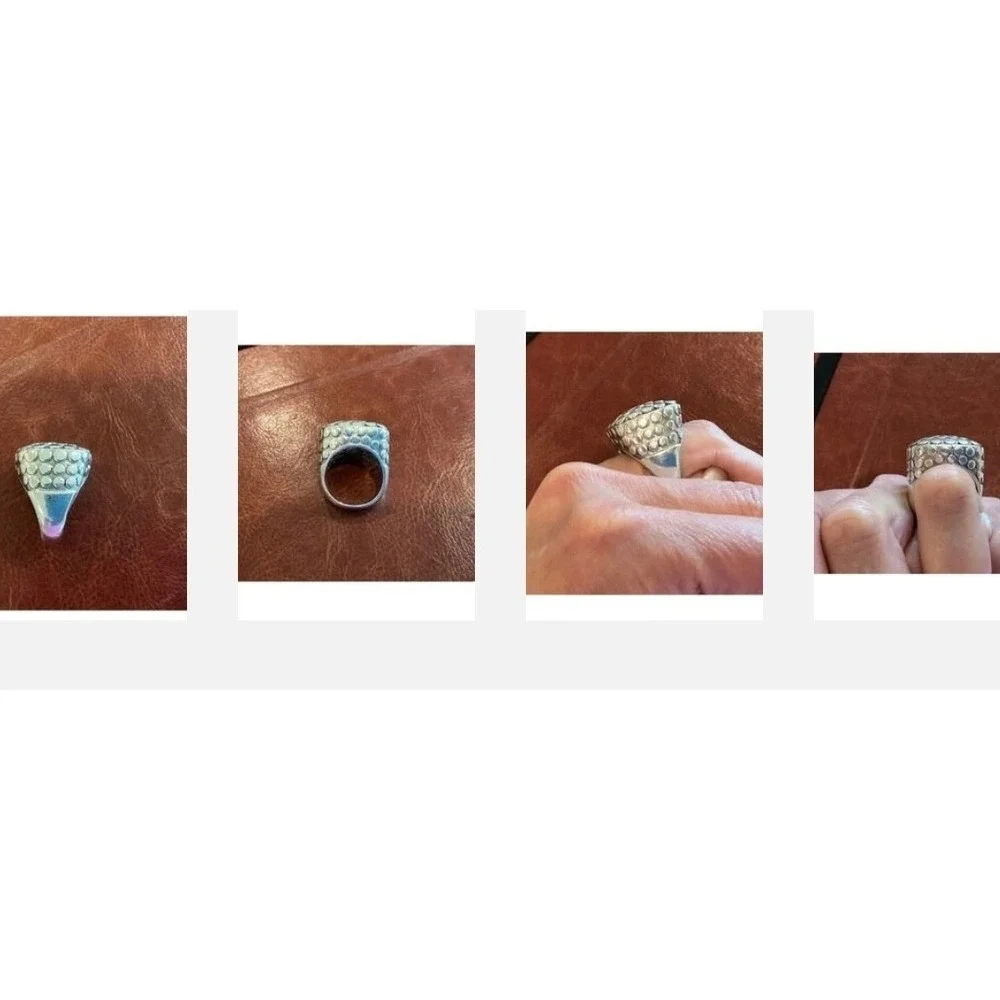 John Hardy Kali Pebble Dome Ring Sterling Silver925 Bubble Cocktail Ring Sz 6.75